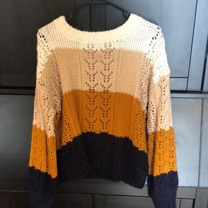 Francesca’s Color Block Sweater
